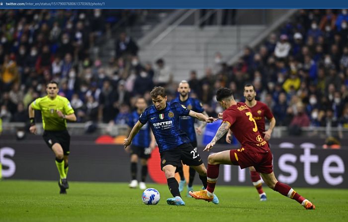 Inter Milan dan AS Roma saling berhadapan dalam lanjutan Liga Italia 2021-2022
