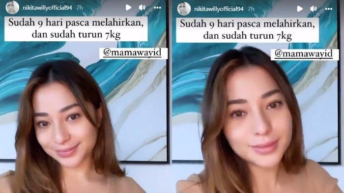 Nikita Willy saat berbagi kondisinya kini langsung menyusut setelah melahirkan.