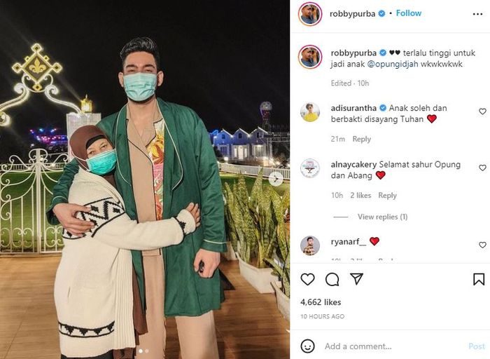 Sosok ibunda Robby Purba yang tak pernah terekspos kamera