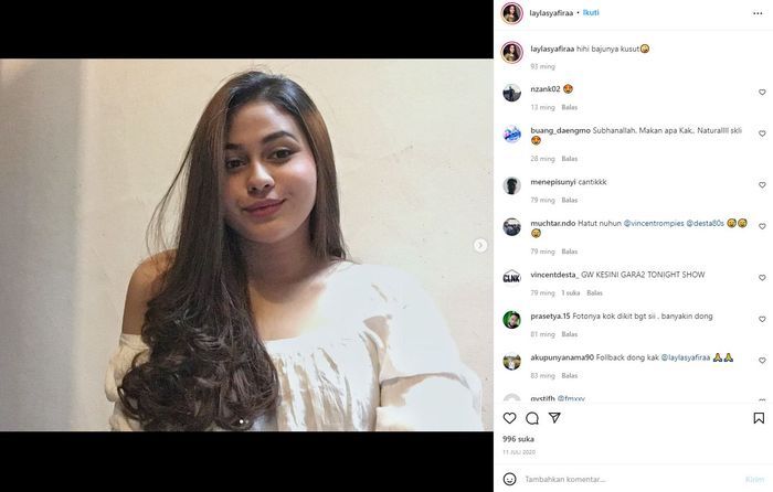 Layla Syafira, putri Kadir
