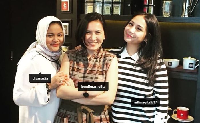 Diva Nadia, Jennifer Arnelita dan Nagita Slavina