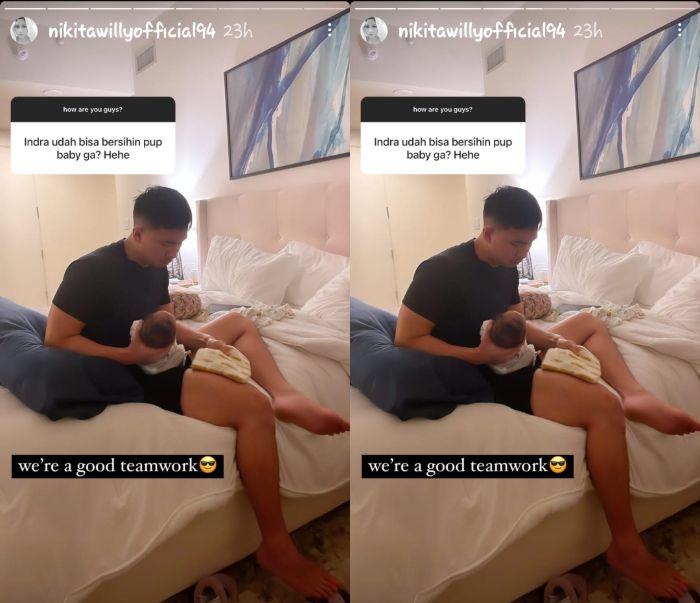 Begini momen saat Indra Priawan mengurus bayinya tanpa baby sitter