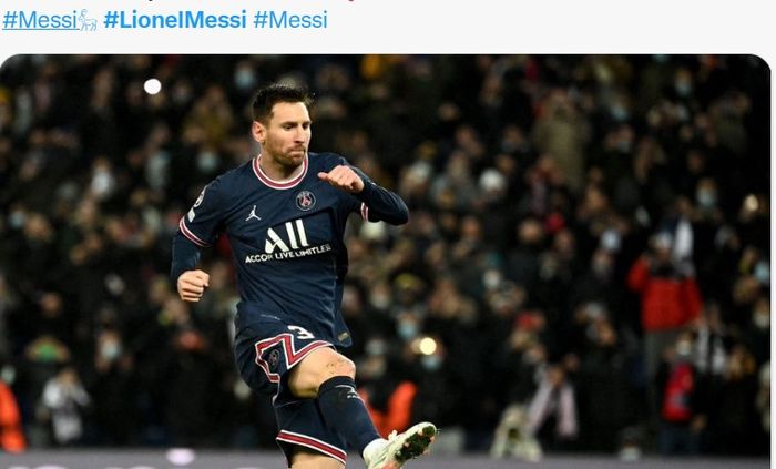 Pemain bintan PSG, Lionel Messi.