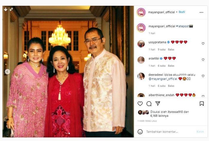 Kebersamaan Mayangsari, Bambang Trihatmodjo, dan Titiek Soeharto