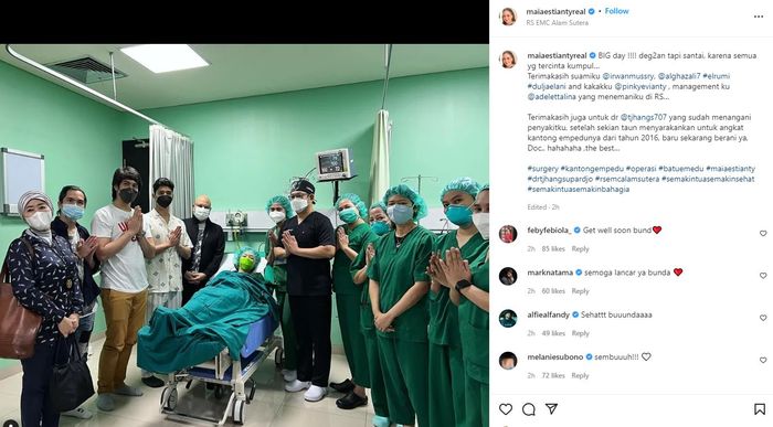 Maia saat akan melakukan operasi