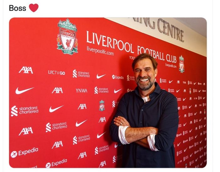 Pelatih Liverpool, Juergen Klopp, resmi memperpanjang kontrak hingga 2026 pada Kamis (28/4/2022)