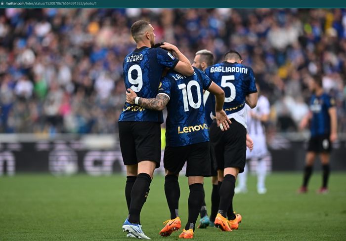 Inter Milan sukses meraih kemenangan 2-1 atas Udinese pada pekan ke-35 Liga Italia 2021-2022.