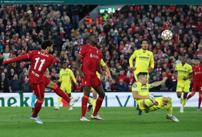 Liverpool berhasil meraih kemenangan 2-0 atas Villarreal dalam laga leg pertama semifinal Liga Champions 2021-2022.