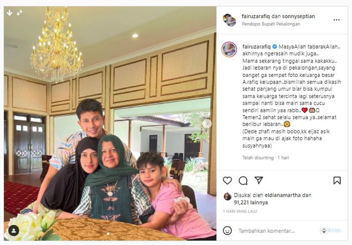 Unggahan Fairuz A Rafiq bersama sang ibunda