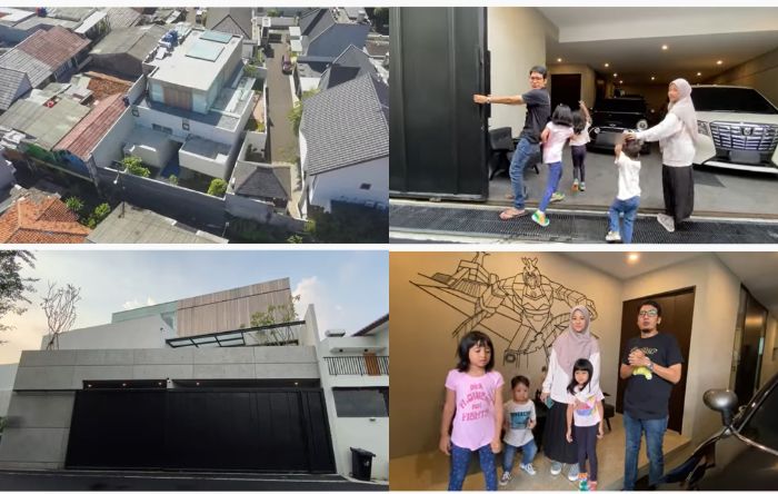 Tampak depan rumah Desta dan Natasha Rizky yang baru