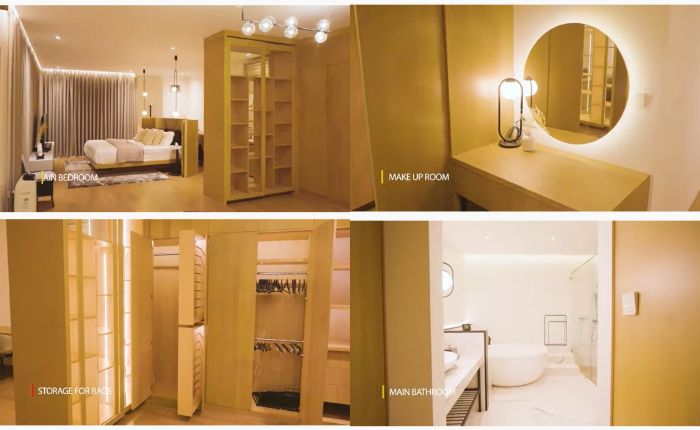 Kamar utama di rumah Desta dan Natasha Rizky