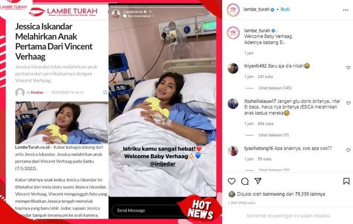 Netizen beri ucapan selamat untuk Jedar.