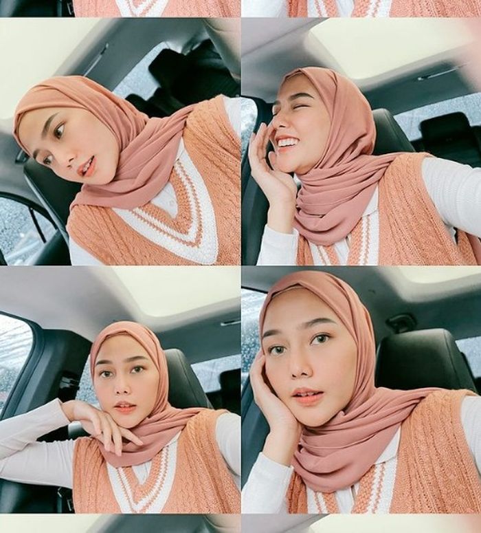 Dara Arafah kenakan vest. 