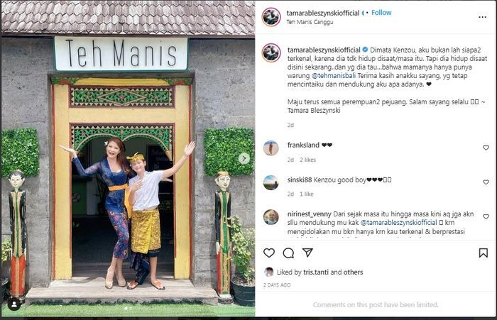 Anak Tamara Bleszynski tak tahu kalau ibunya artis terkenal
 