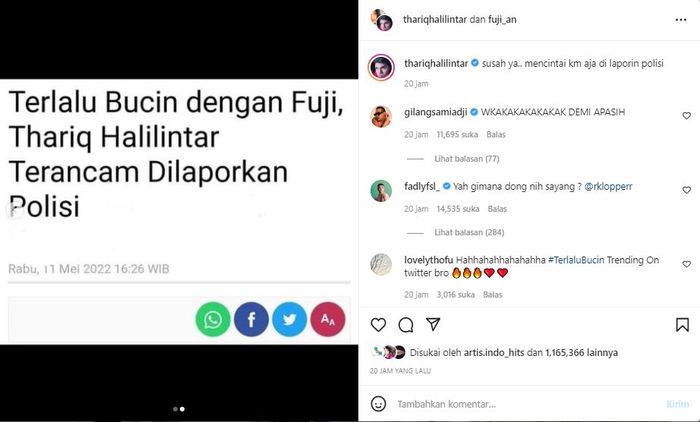 Postingan Thariq Halilintar