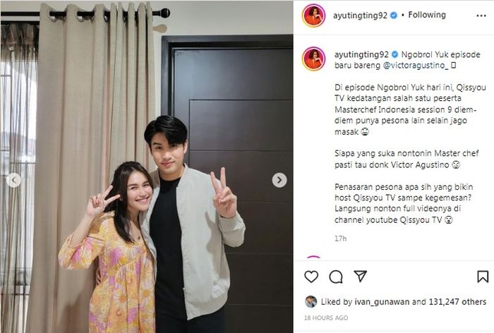 Ayu Ting Ting foto bareng Victor Agustino 