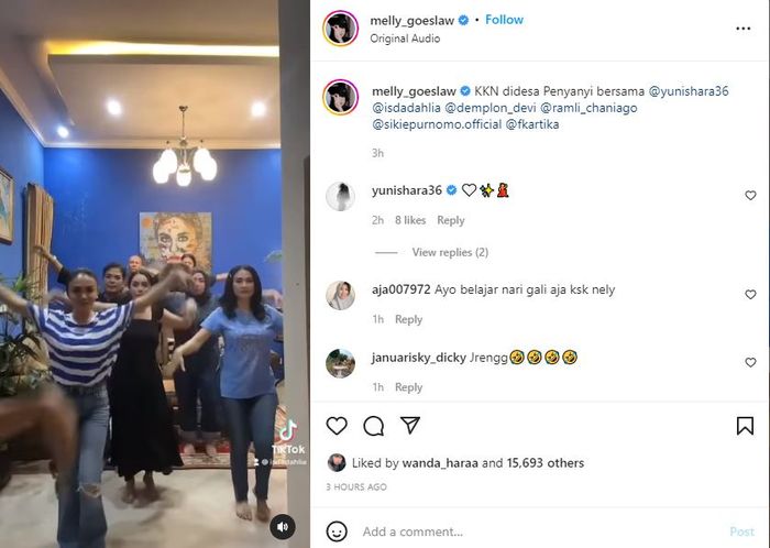 Yuni Shara banjir pujian karena keluwesannya saat joget