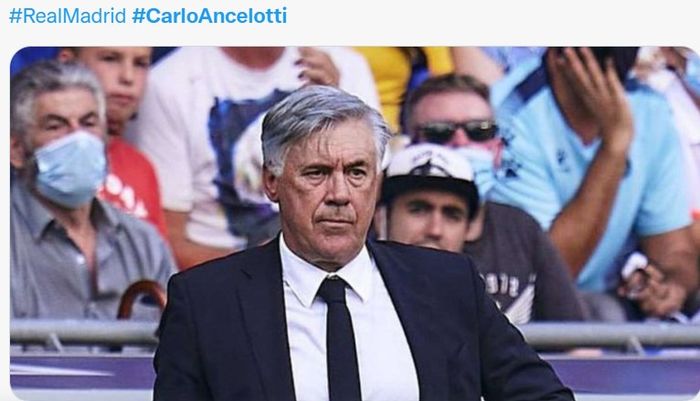 Pelatih Real Madrid, Carlo Ancelotti.