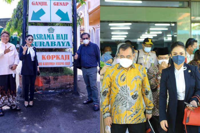 Krisdayanti saat blusukan ke Asrama Haji