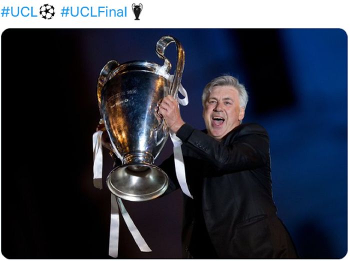 Carlo Ancelotti menjadi pelatih pertama yang memenangkan empat gelar Liga Champions.