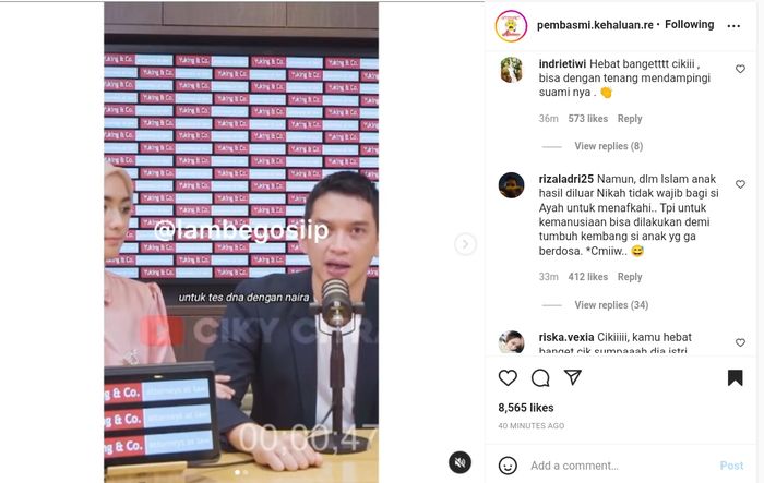 Rezky Aditya berikan klarifikasi