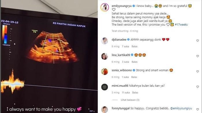 Emily Young Ryu tengah hamil