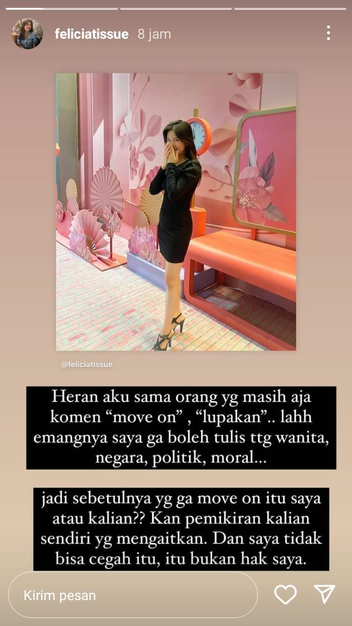Felicia Tissue beri balasan nyelekit untuk netizen nyinyir
 