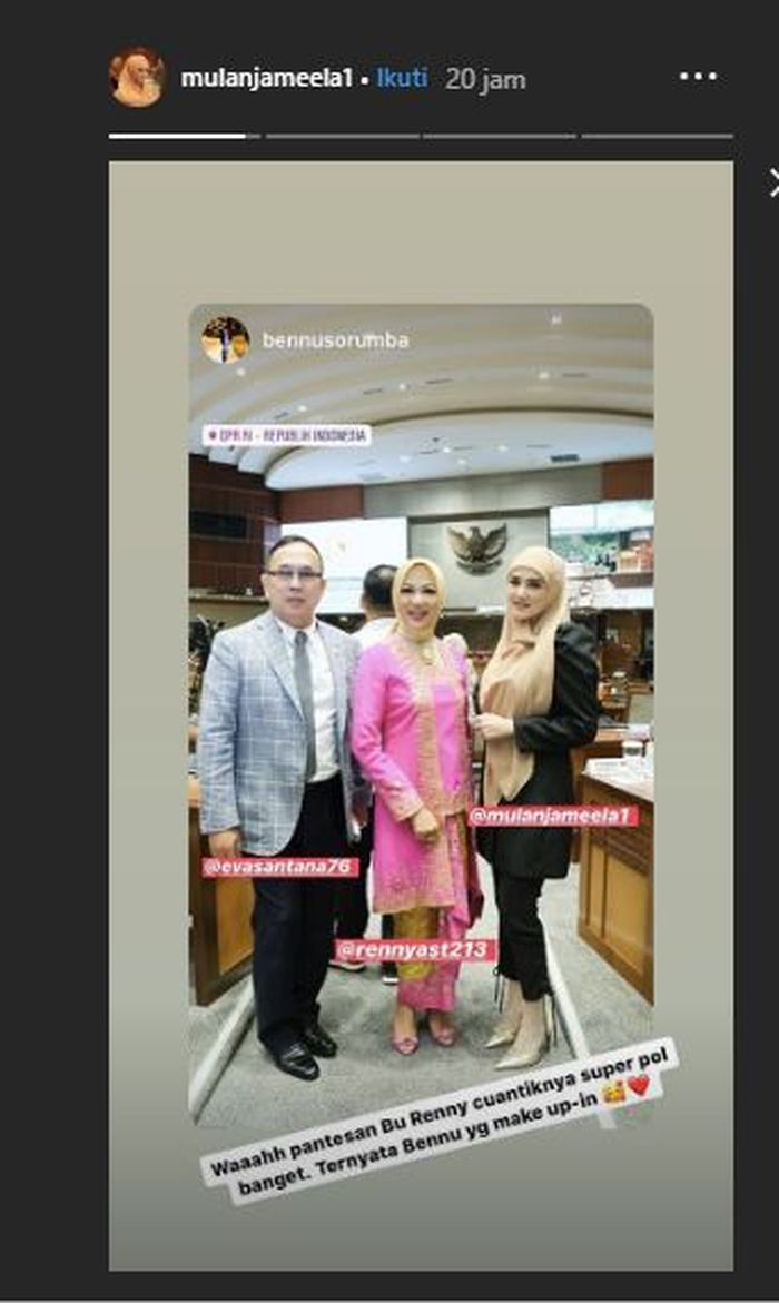 Unggahan Mulan Jameela pakai celana ketat
