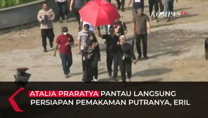 Atalia Praratya langsung turun pantau persiapan pemakaman putranya