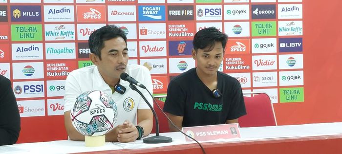 Seto Nurdiantoro usai laga PSS vs Persita di Stadion Manahan, Solo, Kamis (16/6/2022).