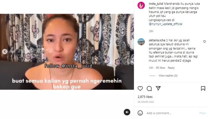 Marshanda tak terima ayahnya direndahkan hingga dianiaya 