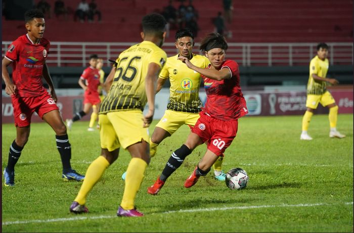 Susana pertandingan antara Persija Jakarta vs Barito Putera pada ajang Piala Presiden 2022 di Stadion Segiri, Samarinda, Sabtu (18/6/2022).