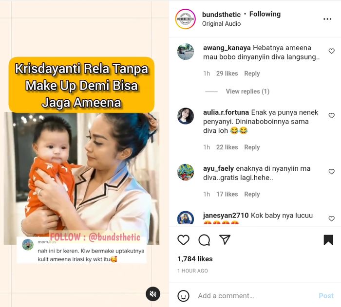 Momen Krisdayanti tak pakai makeup demi emong Ameena