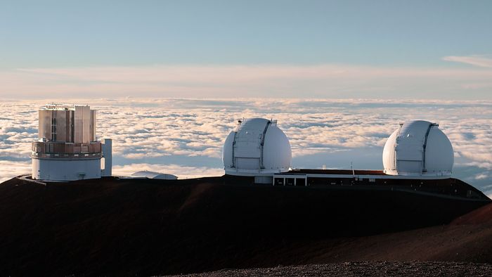 Keck's telescope on Mauna Kea.