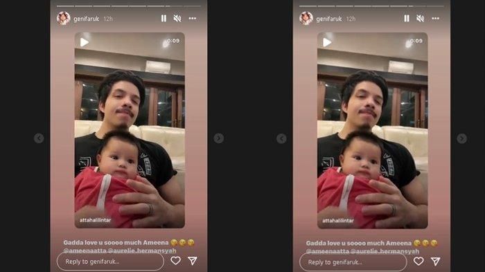 Geni Faruk posting video Atta Halilintar bersama Ameena