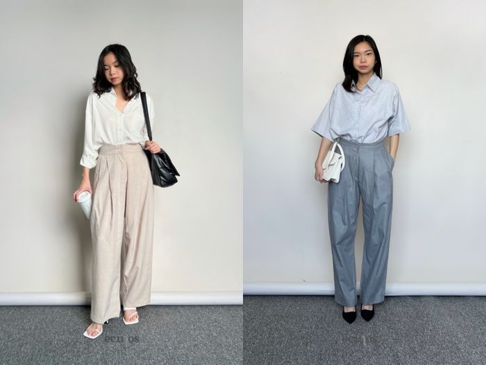 Inspirasi OOTD ke kantor dengan wide-leg pants dari Ecinos.