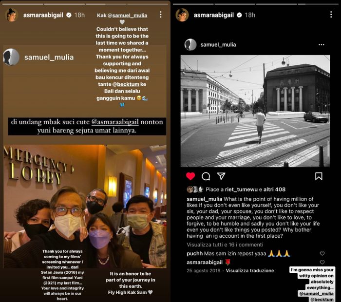 Samuel Mulia meninggal dunia, Asmara Abigail ceritakan kenangannya bersama sang jurnalis mode.