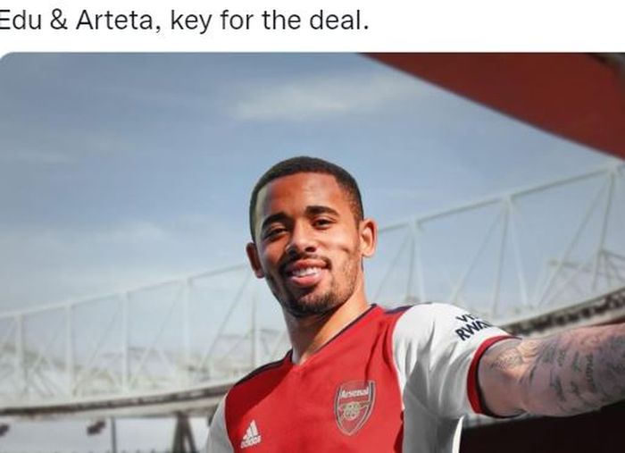 Gabriel Jesus resmi menjadi striker baru Arsenal.
