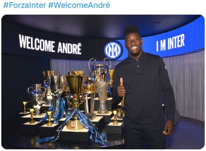 Andre Onana resmi gabung Inter Milan dari Ajax Amsterdam dengan status bebas transfer dan dikontrak hingga 2027 mendatang.