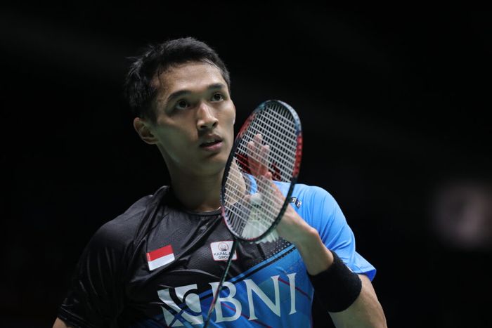 Tunggal putra Indonesia, Jonatan Christie saat berlaga di Malaysia Open 2022