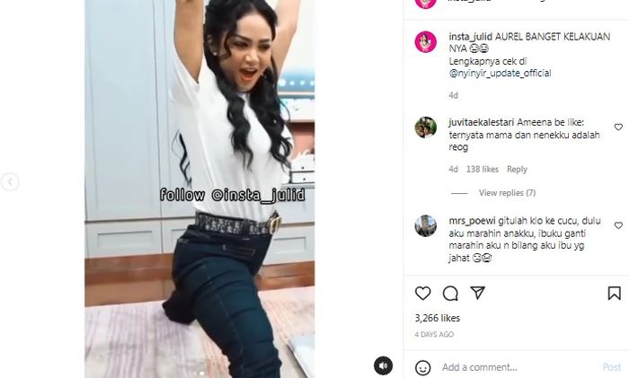 Tingkah kocak Krisdayanti untuk menggoda sang cucu