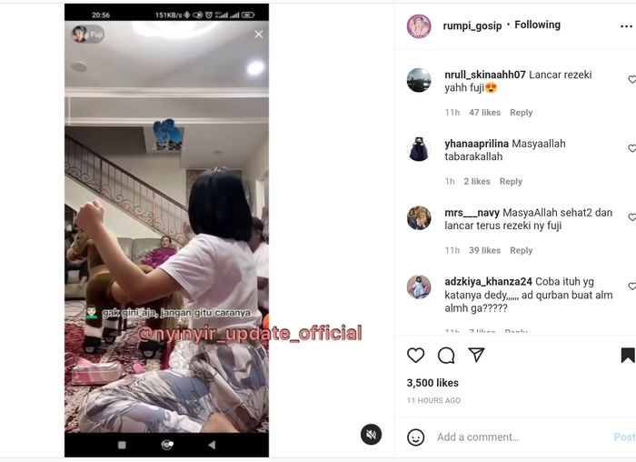 Fuji <a href='https://banten.tribunnews.com/tag/kurban' title='kurban'>kurban</a>kan satu ekor sapi atas nama <a href='https://banten.tribunnews.com/tag/vanessa-angel' title='Vanessa Angel'>Vanessa Angel</a> dan Bibi Ardiansyah 