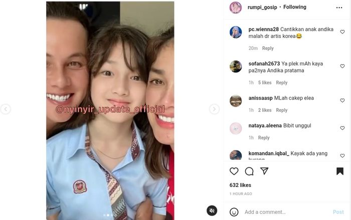 Anak <a href='https://manado.tribunnews.com/tag/andhika-pratama' title='Andhika Pratama'>Andhika Pratama</a> jadi sorotan, kecantikan Elea disebut mirip artis Korea 