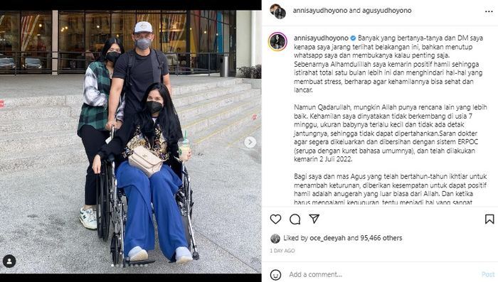 Annisa Pohan kabarkan dirinya keguguran