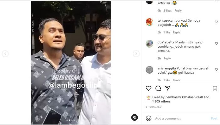 Saipul Jamir hadir menemui Angga Wijaya pasca sidang cerai dengan Dewi Perssik, Senin (4/7/2022).