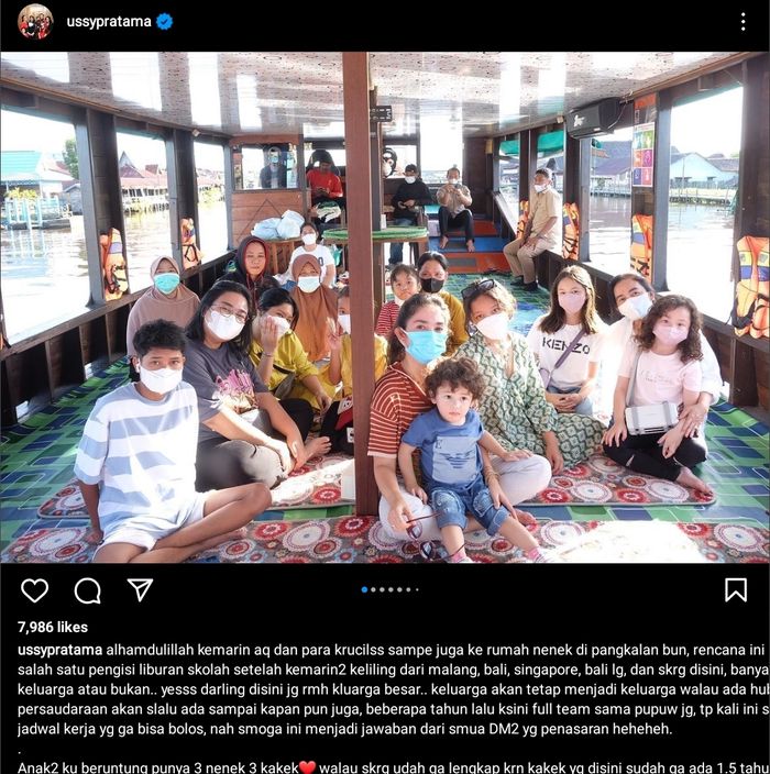 Unggahan Ussy Sulistiawaty.