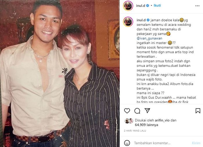 Potret lawas Ivan Gunawan bersama Inul Daratista