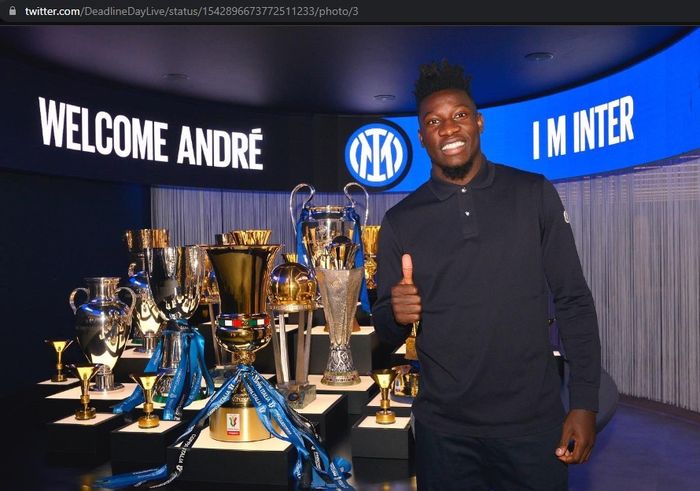 Kiper asal Kamerun, Andre Onana, resmi bergabung dengan Inter Milan.