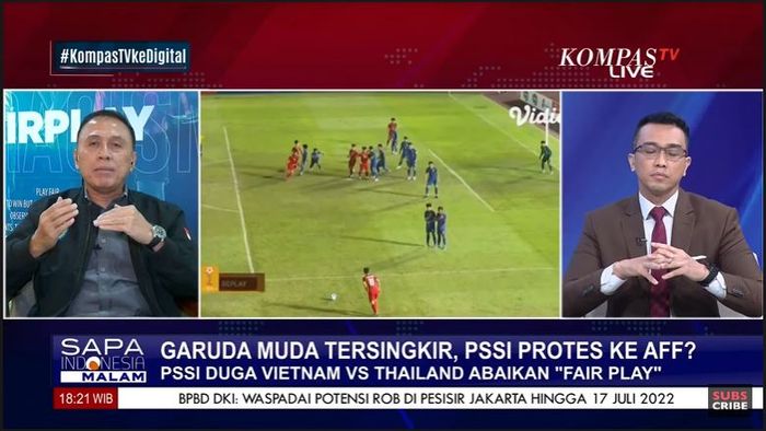 Ketum PSSI, Mochamad Iriawan dalam program Sapa Indonesia Malam di Kompas TV, Senin (11/7/2022).