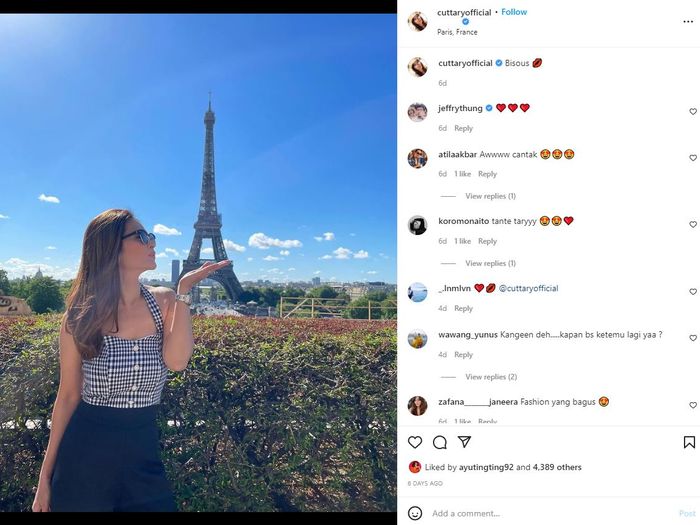 Gaya seksi Cut Tari saat plesiran ke luar negeri